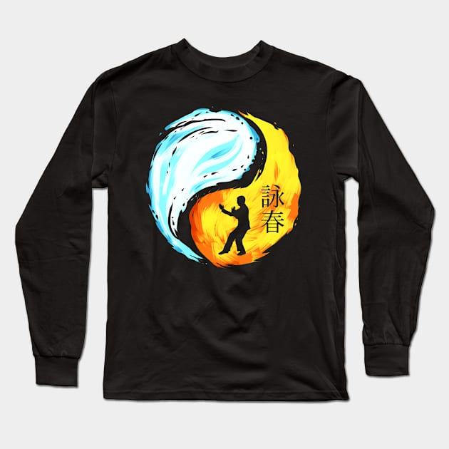 Wing Chun Power Mixed Martial Arts Long Sleeve T-Shirt by ChrisselDesigns